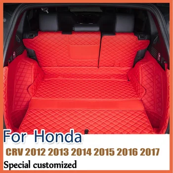 혼다 CRV 2017-2012 용 가죽 자동차 트렁크 매트, 더러움 방지 보호대 트레이, 카고 라이너 액세서리 스타일링