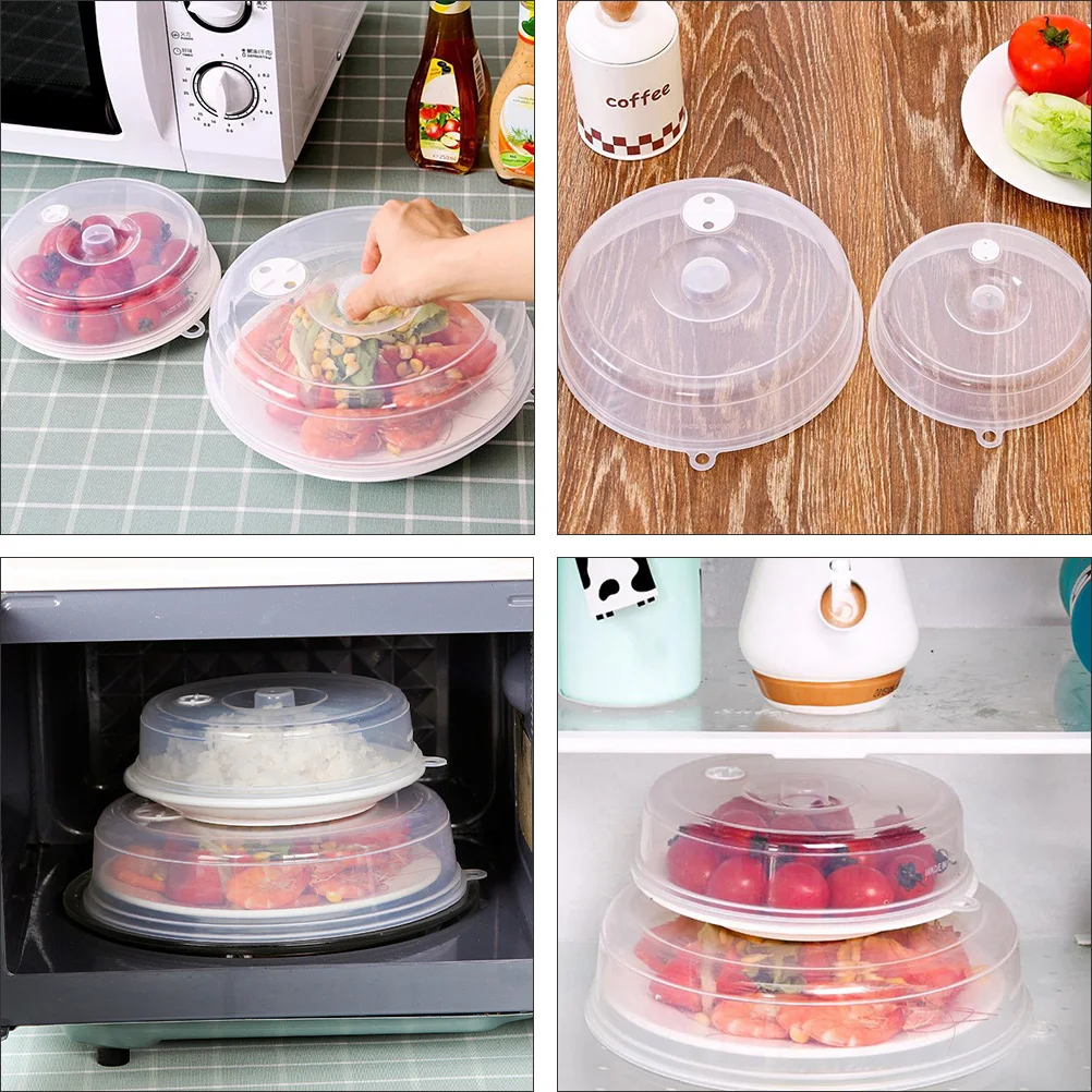 

Reusable Fresh Keeping Lids Microwave Cover Dishwasher Safe Food Grade PP Sealed Lids Protects Splatter Keeps Warm Suitable Most