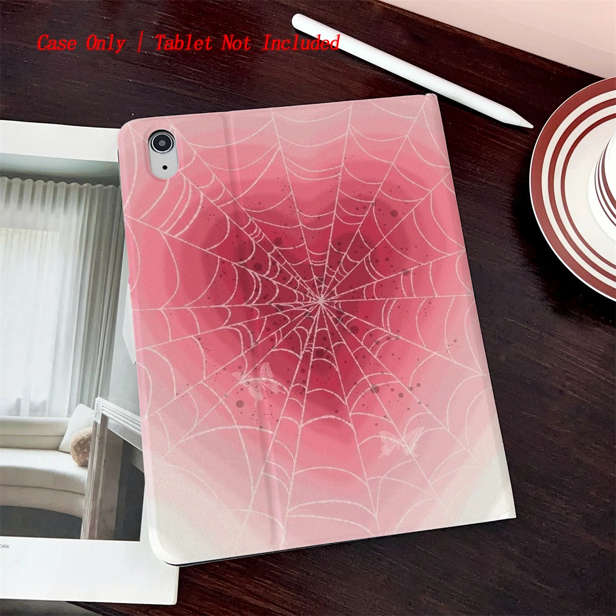 

8 Fresh Style Printed iPad Case, 360° Rotating Stand & Pen Slot,Book Style, Auto Sleep/Wake, Compatible with Various Apple iPads