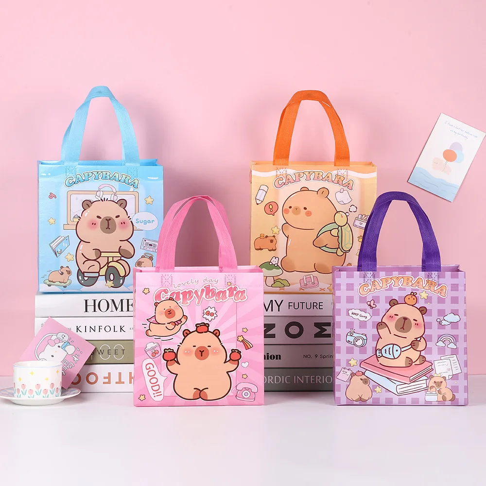 

10 pieces of cute Capybara capybara cartoon non-woven fabric gift packaging gift handbag