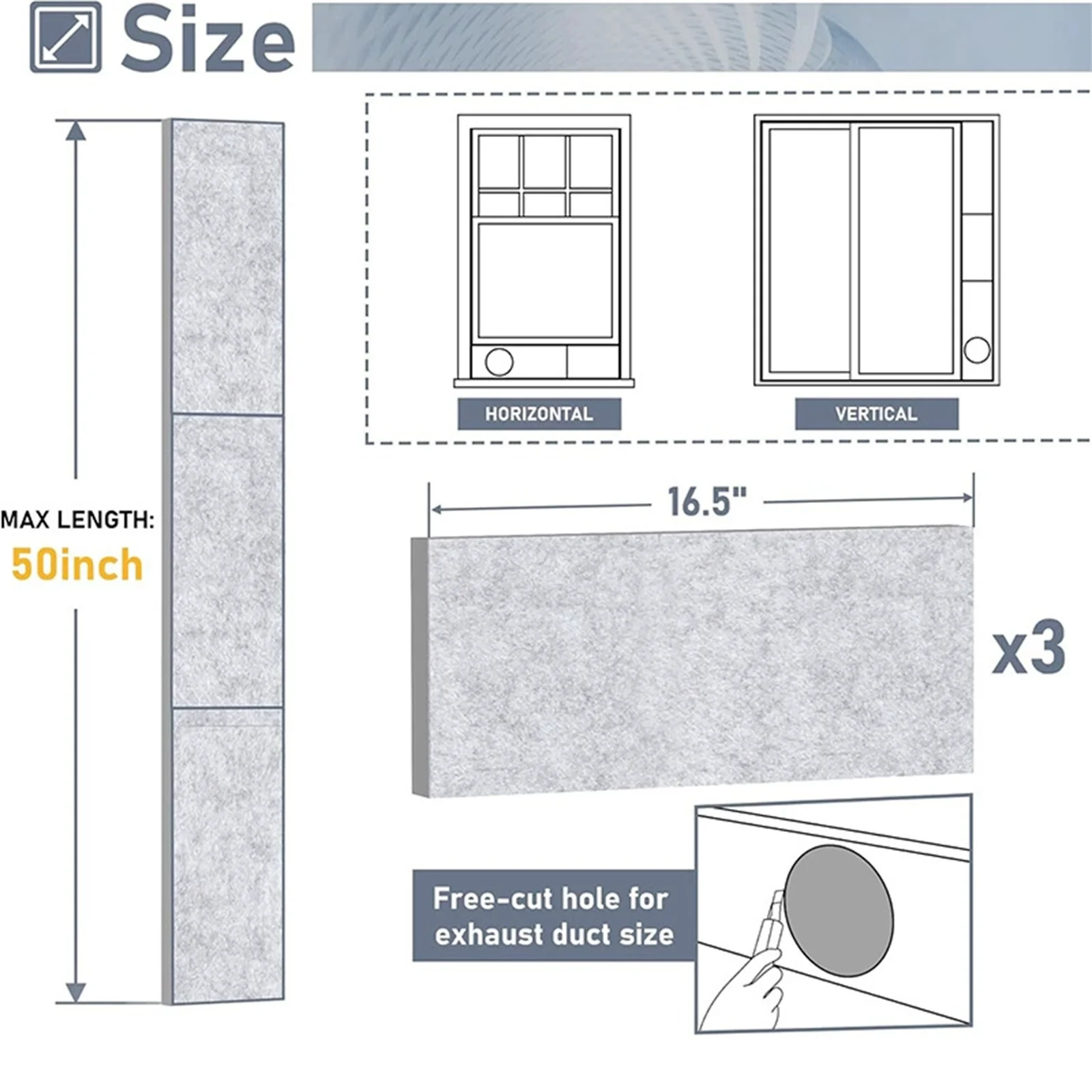 Adjustable Foam Panel Window Insulation Strip Portable Ac Sealing Board Noise Reduction Weatherproof Plug Mobile Air Conditioner
