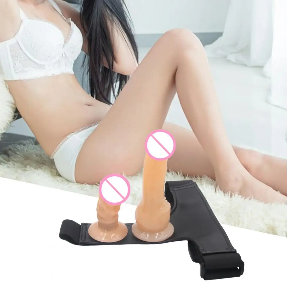 Women Dildo Toy Double Realistic Dildo Elastic Harness Belt Strap-on Imitated TPR Anal Massager Adult Sex Toys Adult Products