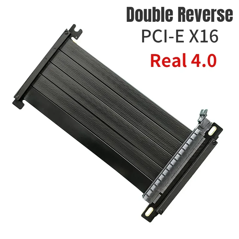 Elevador estable de alta velocidad pci-express 4,0 X16 Cable plano elevador doble lado inverso PCIE Gen4 extensor blindado para juegos para GPU PC