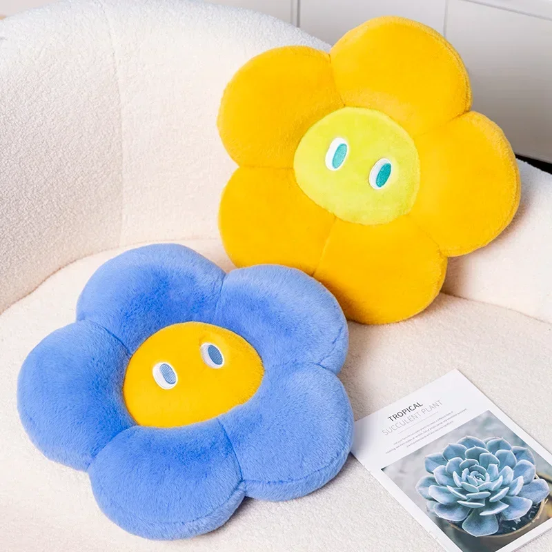 1PC 45/60cm Cartoon Simulation Flower Plush Cushion Stuffed Soft Plant Flower Washable Throw Pillow Chair Car Home Decor Gifts