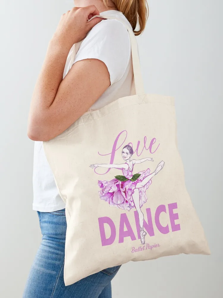 

Love Dance Flower Tote Bag eco bag folding cloth bag woman eco pack Women bags