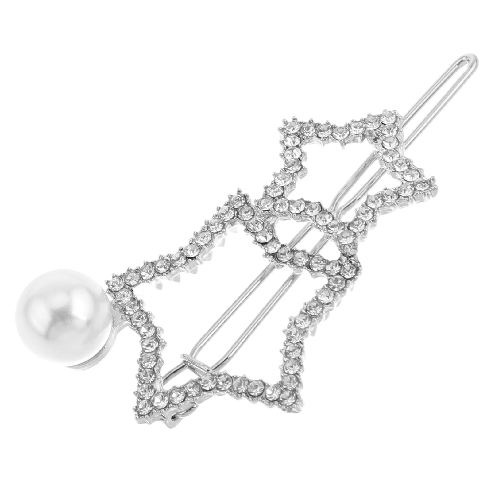 

Sparkling Rhinestone Star Clips Metal Zinc Alloy Decorative Pins For Women Girls Elegant Stylish Accessories Formal Casual