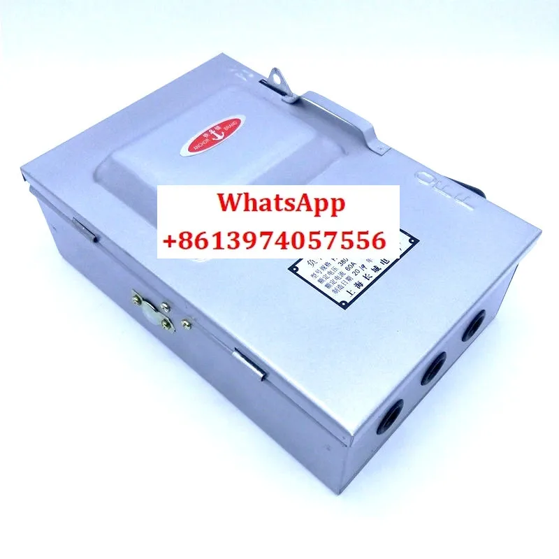 

Iron shell load switch box HH3-30 60/3 100 200/3 three-phase enclosed fuse isolation switch