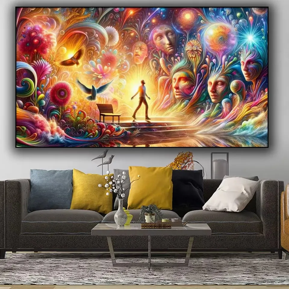 5D Diy Fantasy Magic Dream Diamond Painting Flower Portrait Landscape Large Size Full Mosaic Diamond Embroidery Home Decor