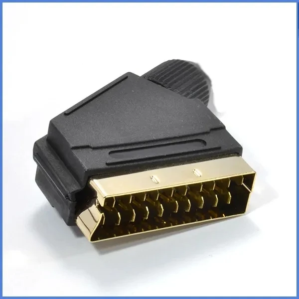 Scart plug 21 pin male connector Connect Port Socket Interface Connector slot