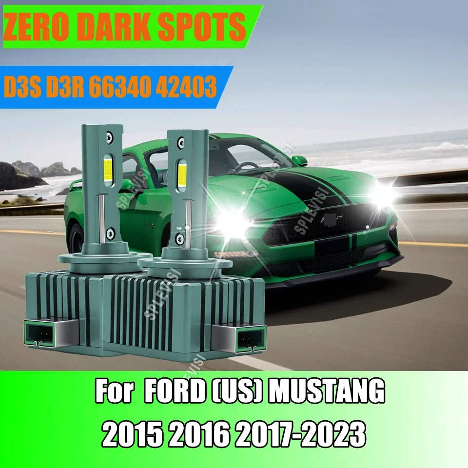 

12V 120W HID Bulb Xenon Headlight D3S Lamp LED Light 6000K For FORD (US) MUSTANG 2015 2016 2017 2018 2019 2020 2021 2022 2023