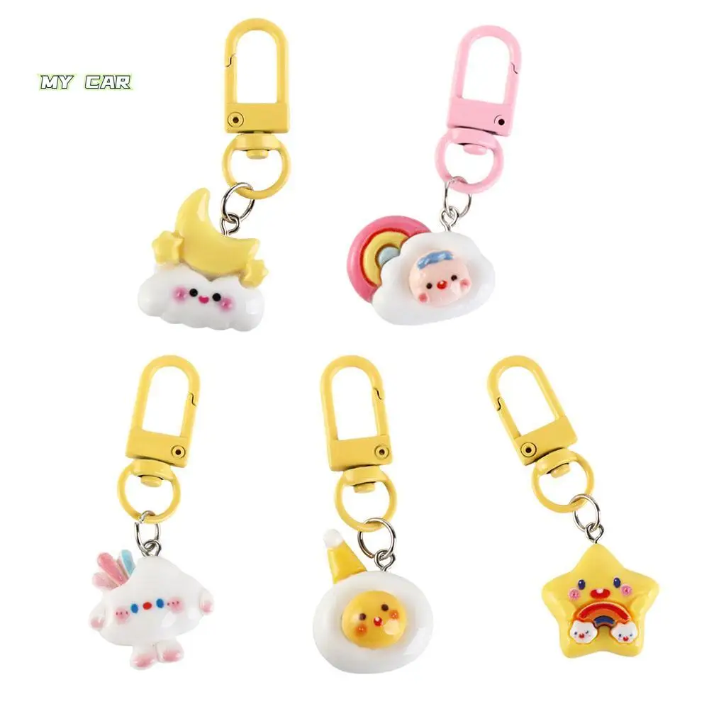 

Cloud Star Cartoon Cloud Star Keyring Resin Moon Pentagram Blue Star Keychain Jewelry Cartoon Cute Cloud Blue Star Pendant