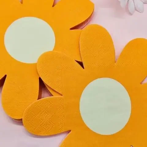 20Pcs/set White Daisy Flower Paper Napkins Party Disposable Tissues Towel Baby Shower Wedding Decoration