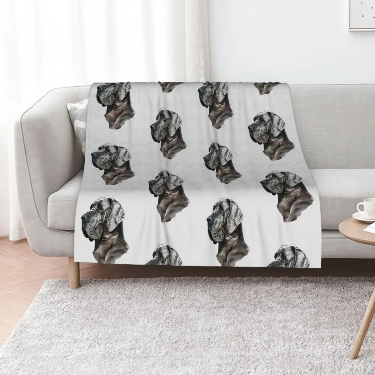 

Great Dane Blue Beauty Throw Blanket blankets and throws Decorative Sofa Sofa Baby Blankets