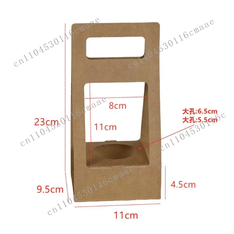 Simple and stylish white kraft paper portable succulent potted plant gift packaging bag creative green plant flower packaging