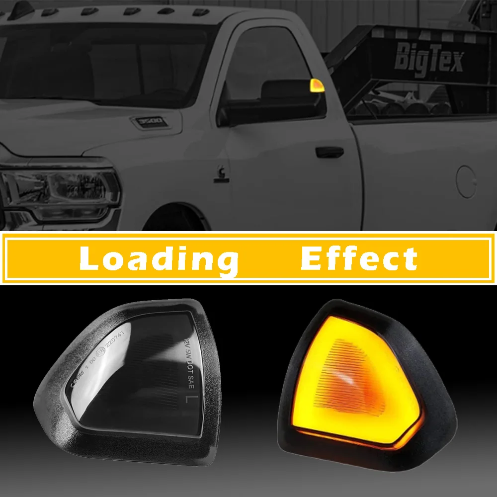 2 قطعة LED الجانب مرآة بدوره مصباح إشارة و تشغيل ضوء ل دودج رام 1500 2010-2021 2500 3500 4500 5500 2010-2018 683028AA #4