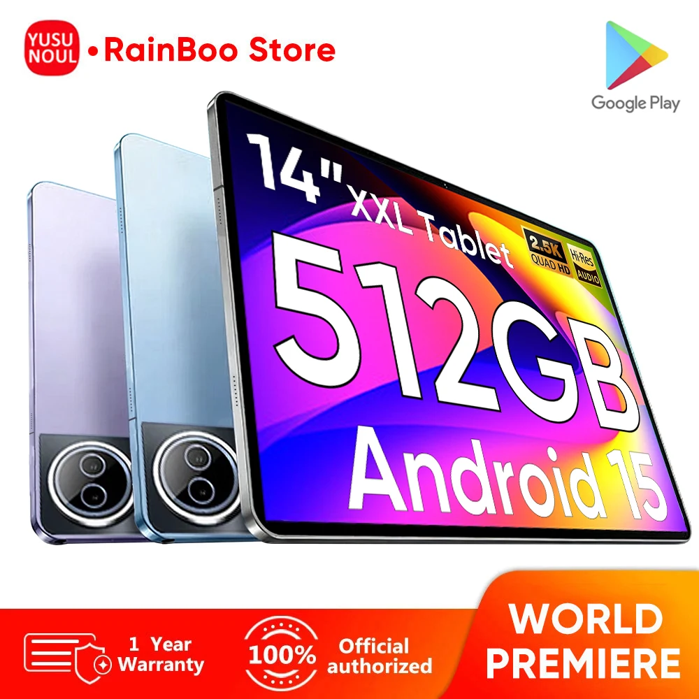 

2026 Newest 14 Inch Android 15 Tablet Pc 20GB 512GB Phone Call 2900mAh 5G WiFi GPS Pad Maxpad Laptop Google Play+Free Gifts