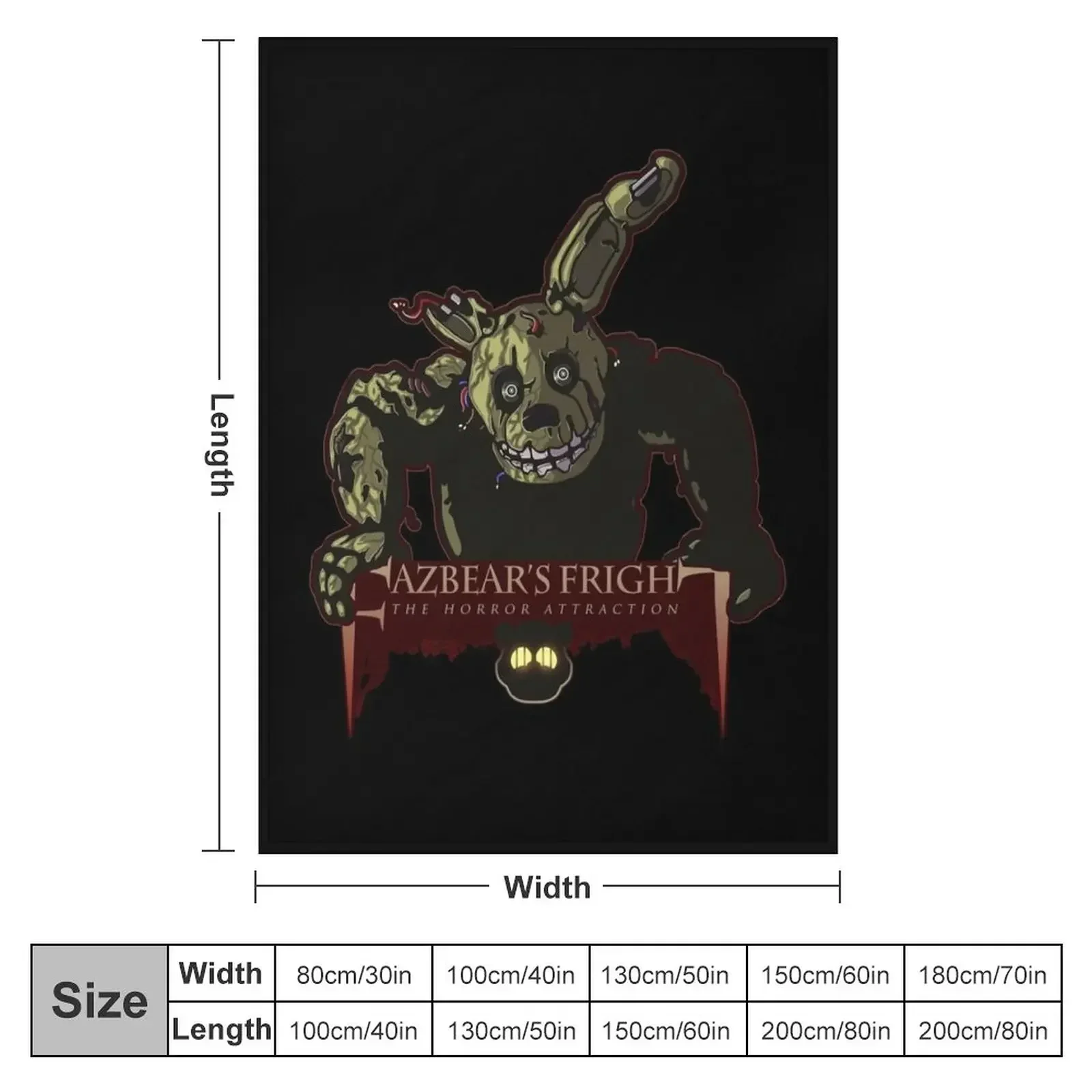 Fazbear's Fright The Horror Attraction Classic T-Shirt Throw Blanket Warm Single For Baby Blankets