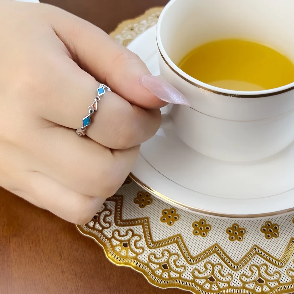 Women's Bohemian Turquoise 925 Silver Ring