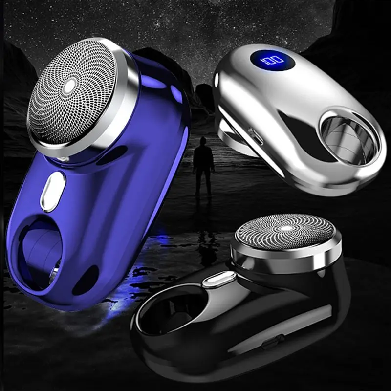 dt34-mini-electric-shaver-with-atmosphere-lamp-led-display-for-men-portable-travel-painless-cordless-face-beard-knivesblue