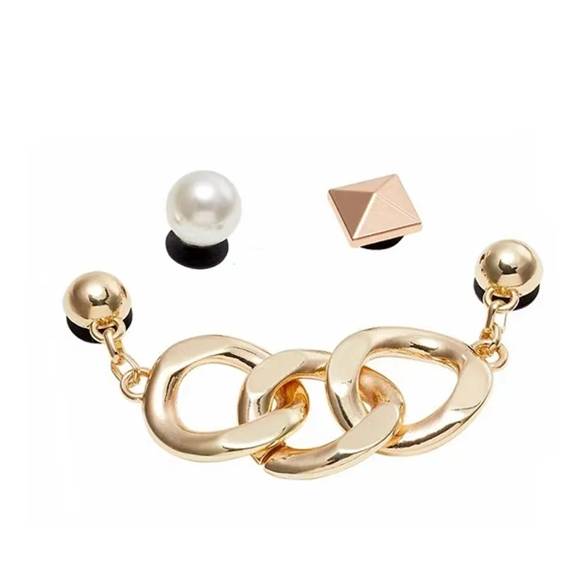 Shoe charms Pearl Gem Metal Ornaments Accessories DIY Matching Series  Shoe Accessories Fashion Decorations for Cross Shoes