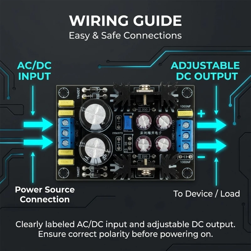 Steping Down Board Direct Current Adjust Bucking Converters Voltages Regulator 