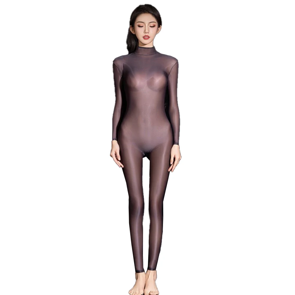 Female For Home For Hotel High Elasticity Bodysuit Long Sleeve Bodysuit Home Wear Hotel Wear Nylon Fabric Sleepwear