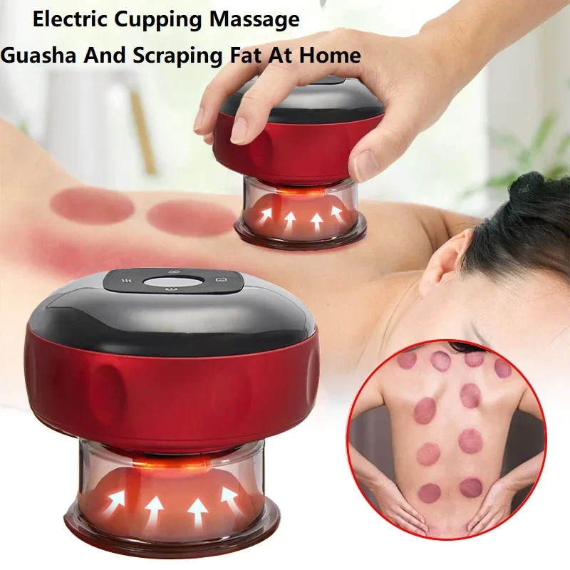 

Smart Electric Cupping & Gua Sha Massager - Pain Relief Meridian Therapy Home Spa Device with Heating