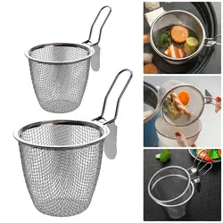 Mesh Strainer Spoon Wall-mounted Frying Filter Basket Spicy Hot Pot Korean Noodles Scoop Kitchen Tableware Cooking Utensils