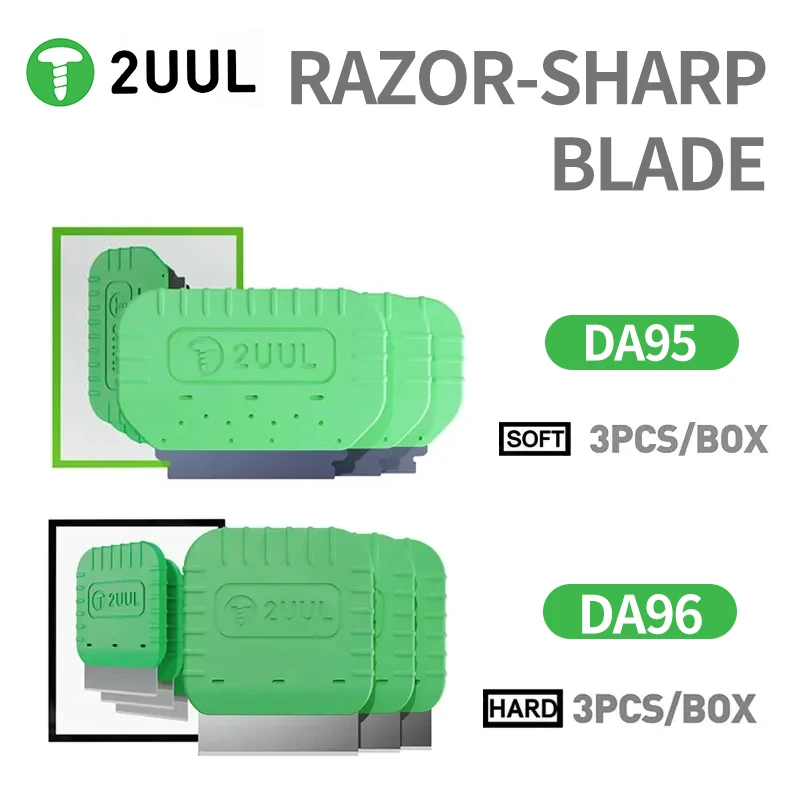 

2UUL DA95 DA96 Острое лезвие для снятия мягких/жестких экранов, для ремонта ЖК-дисплеев мобильных телефонов, инструмент для удаления клея OCA и поляризационной пленки