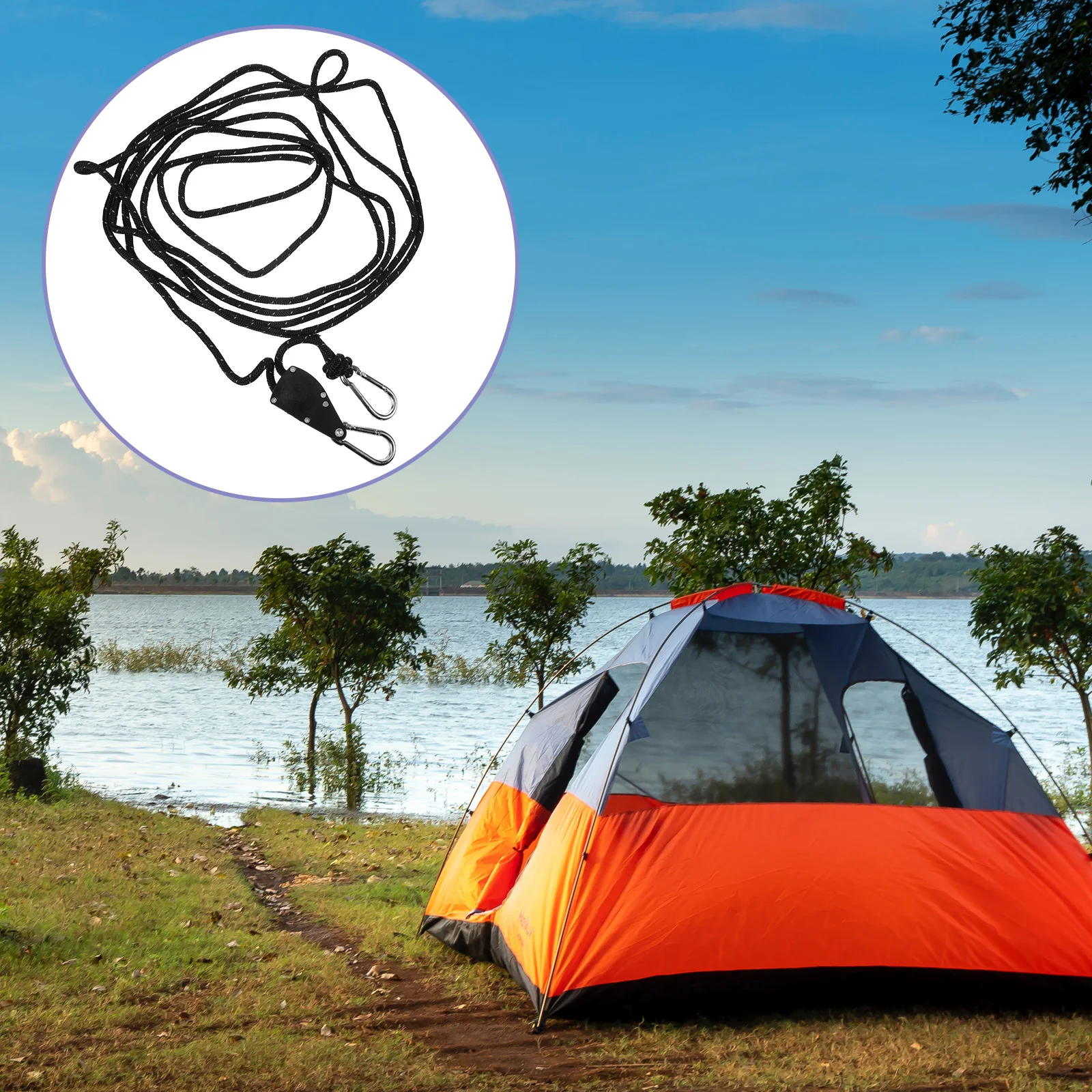 

Outdoor Camping Nylon Reflective Tent Rope Durable Windproof Canopy Rope for Tent Repair Kit Reflective Ropes Tying Supplies