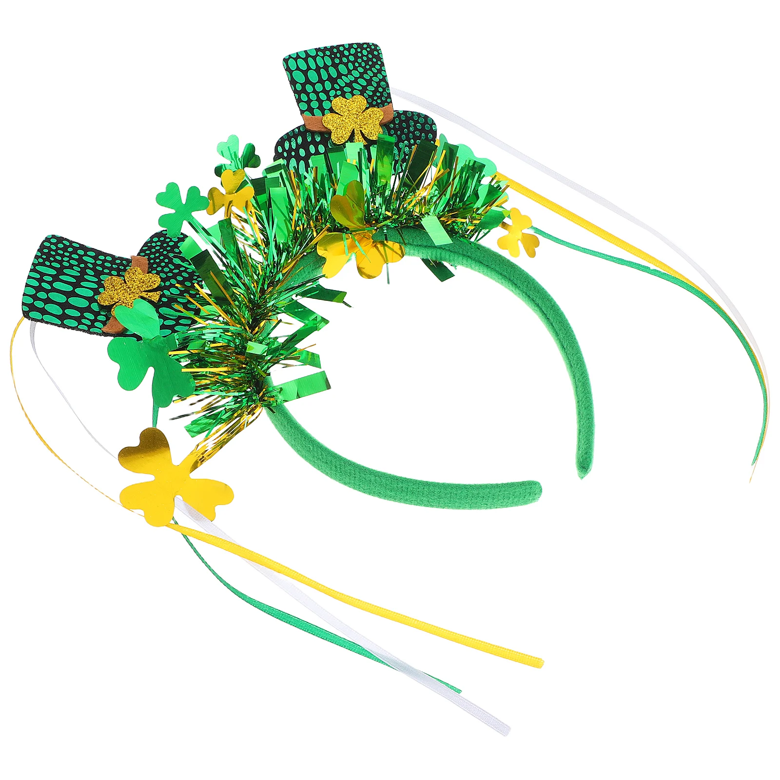 

Patricks Day Hat Irish Festival Headbands Women Girls Sequin Top Hats Holiday Hairband Decorative Accessories Green Party