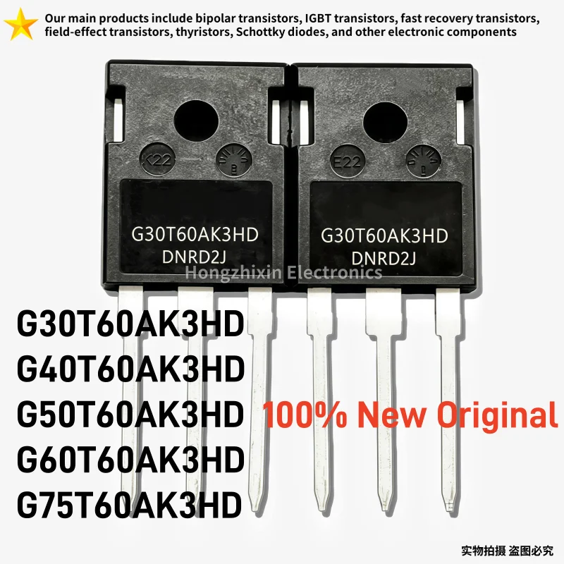 G50T60AK3HD G60T60AK3HD G75T60AK3HD TO-247 10PCS 100% New Original G30T60AK3HD G40T60AK3HD IGBT power transistor