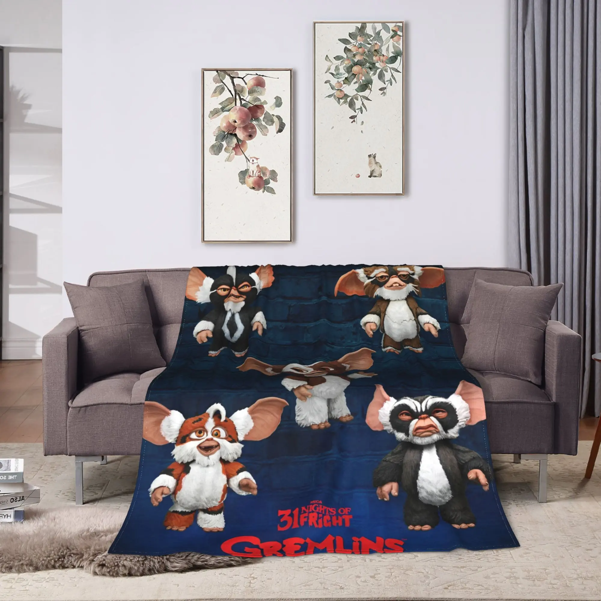 Gizmo Mogwai الوحش Gremlins بطانية أفخم رمي بطانية لغرفة المعيشة ديكور الفانيلا المفرش غطاء السرير #2