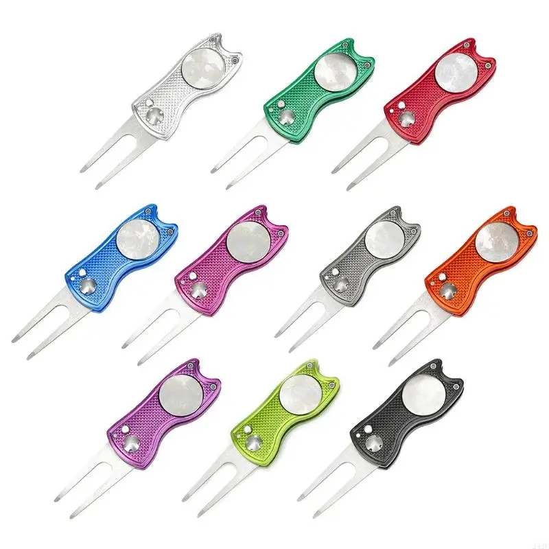 242F Golf Ball Marker Tool with for Pop Up Button Golf Training Golf Divot Repair Tool Clea