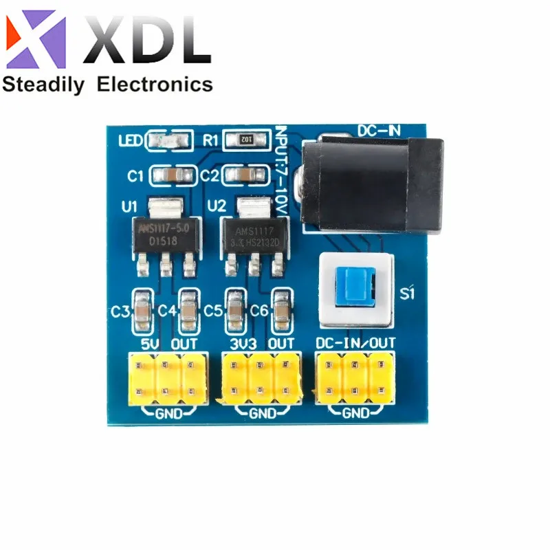 10PCS 3.3V 5V 12V Multi Output Voltage Conversion DC-DC 12V to 3.3V 5V 12V Power Module