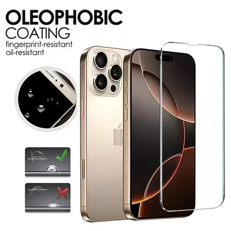 6Pcs 100D Tempered Glass For iPhone 13 14 11 12 15 16 Pro Max Mini Screen Protector For iPhone XS MAX X XR 7 8 16 Plus SE Glass