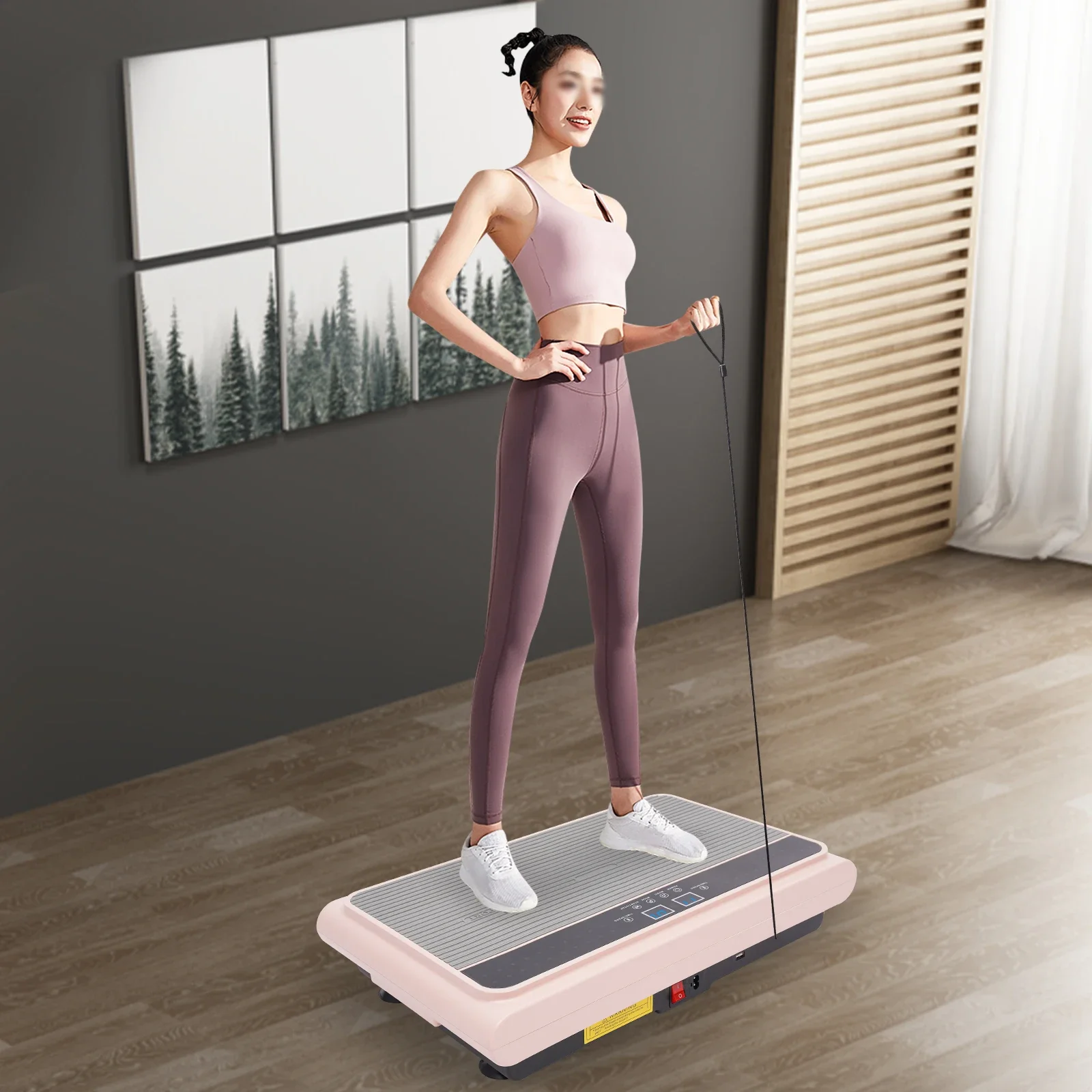 

Multi-functional Vibration Plate Machine with Bluetooth & LED Lights - 99 Speed Levels, 5 Modes, Max 120kg. Quiet 30-40dB Motor