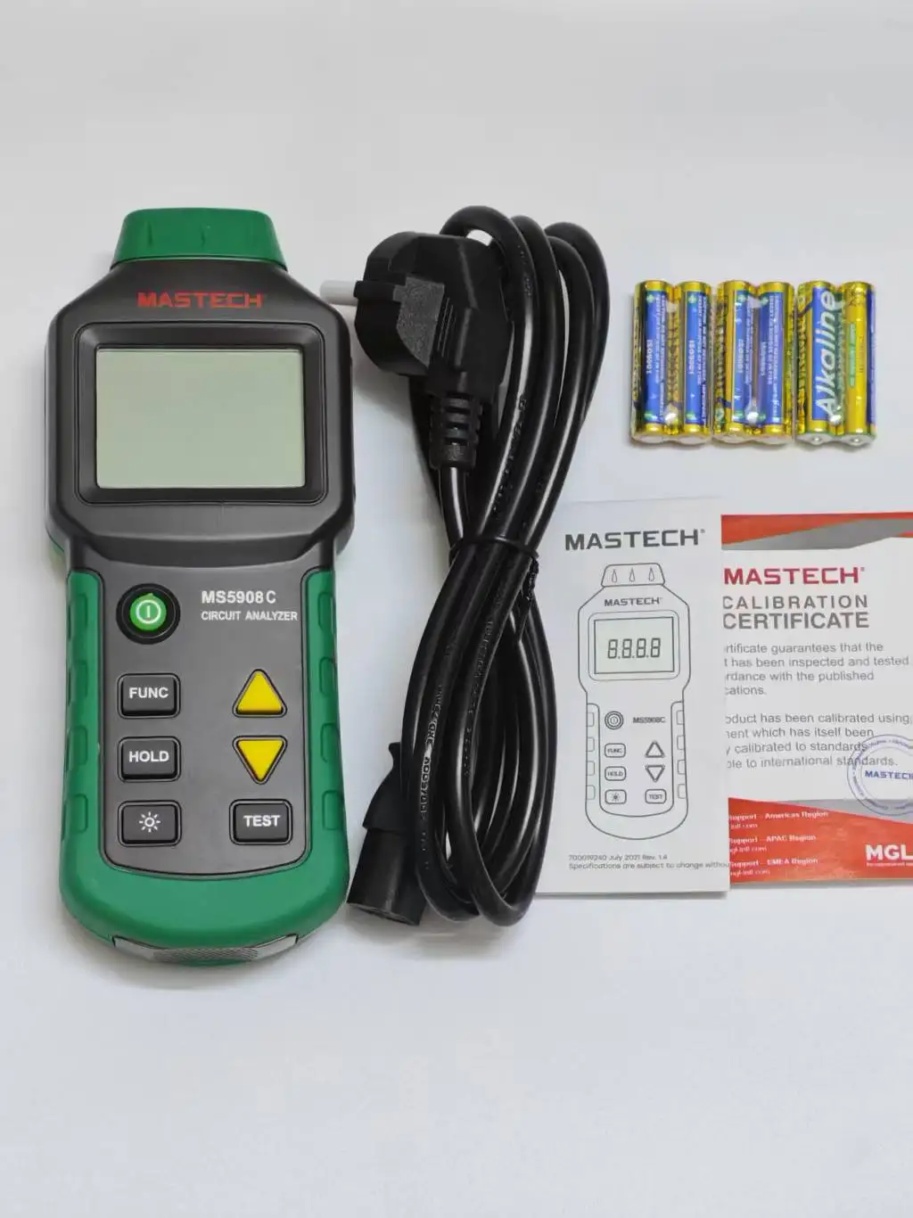 Mastech MS5908 جهاز اختبار محلل الدائرة الرقمية LCD الخلفية خط خط اختبار الأخطاء صحيح RMS التيار المتناوب الجهد RCD GFCI اختبار الكهربائية
