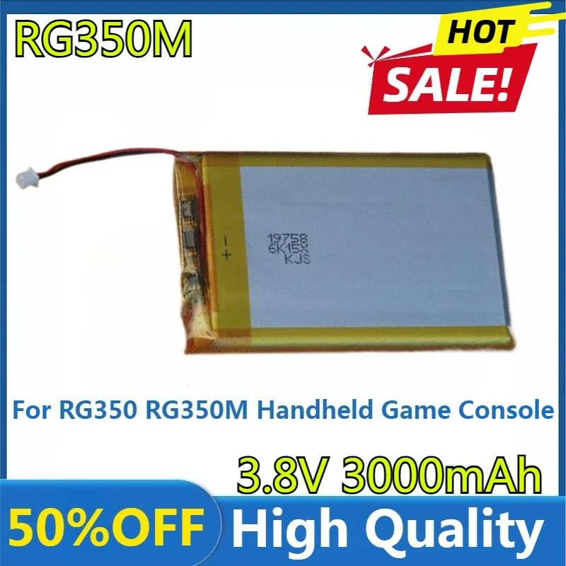 

New High Quality Replaceable 3.8V 3000mAh Rechargeable Lithium Polymer Battery for RG350 RG350M Retro Handheld Game Console