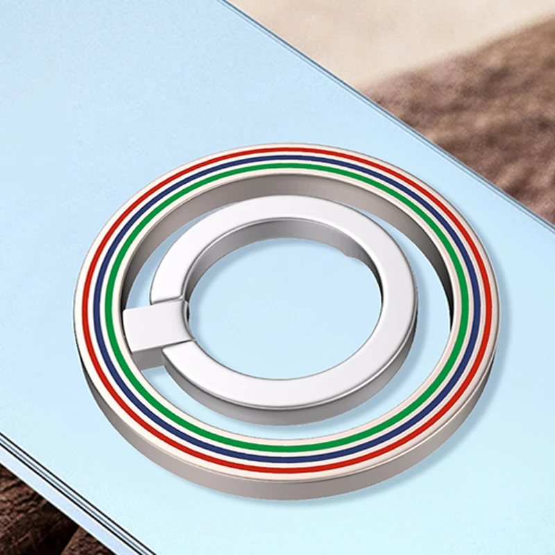 Magnetic Mobile Phone Ring Holder Phone Magnet Bracket Removable Cellphone Grip Kickstand for iPhone 12 13 14 15 MagSafe Xiaomi