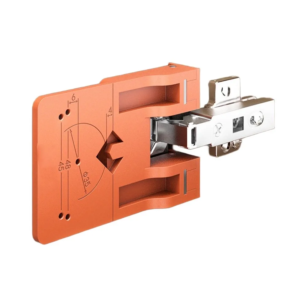 DIY Installation Cabinet Hinge Jig Precise Drilling Alignment Tool Assembly Jig Precise Positioning Pre-set Guide Grooves