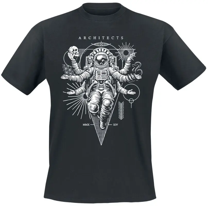 Camiseta Space God Architects para hombre y mujer, camiseta gráfica Vintage de banda de Rock y Metal, 100% algodón, ropa de calle de verano