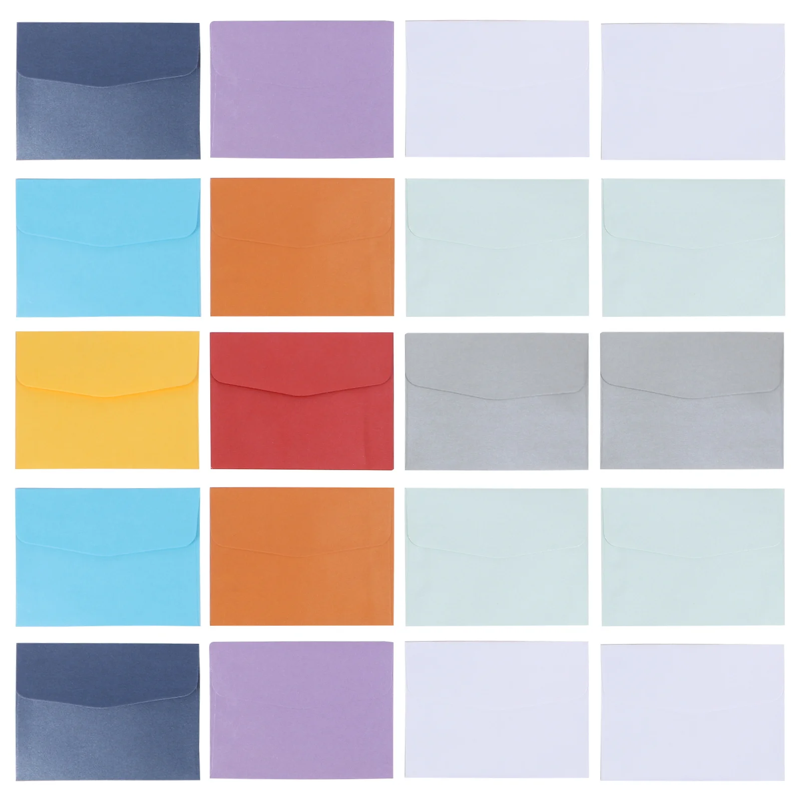 

100 Pcs Mini Envelopes Blank Paper Small Size Simple Practical Storage Business Square Solid Color invitations cards
