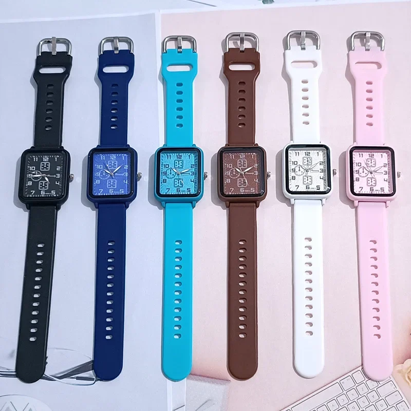 Women\'s Square Watches Minimalist Luxury Ladies Silicone Wristwatches Casual Female Quartz Relojes Para Mujer Dropshipping