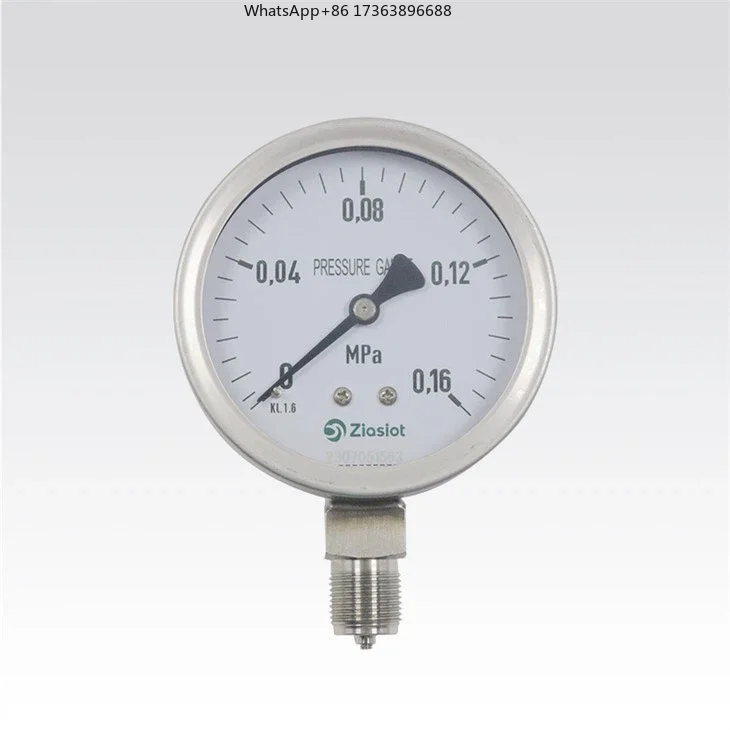PG110S 0 50 Mbar 200mm 300psi Pressure Gauge 0-100 kg air Conditioner Digital Dual  Hydraulic Pressure Gauge 10 to 1000psi