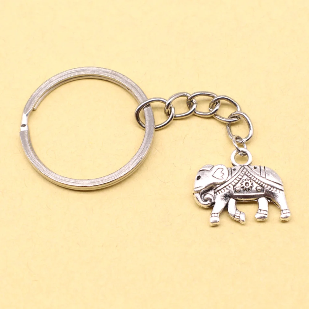 1 Piece 17x21mm Elephant Keychain Key Ring Gift Dad