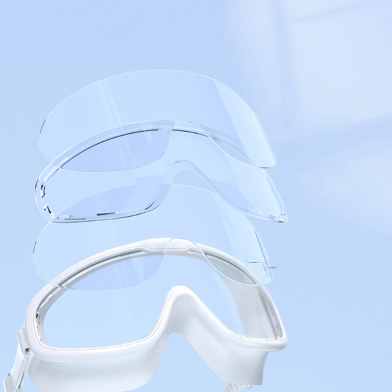 Adult Large Frame Swimming Goggles - Universal, Waterproof, Anti-Fog, Integrated Design for Comfortable Fit, Ideal for Swimming