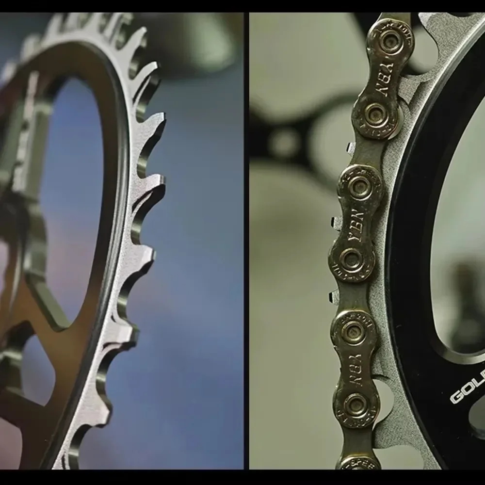 GOLDIX 0mm Offset MTB Chainring Long Narrow Wide Teeth Single Sprocket 32T/34T/36T/38T/40T for SHIMANO M6100 M7100 M8100 M9100 view 5