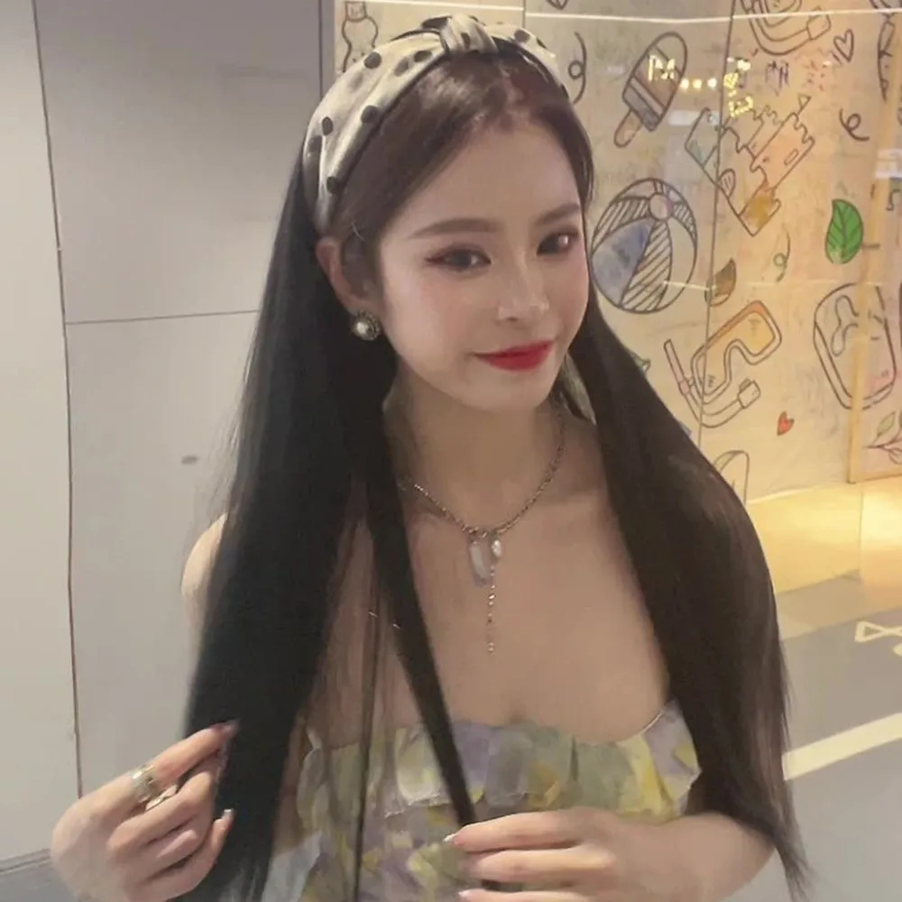 

New Hair Extension Synthetic Headband Replacement Straight Hair Wig Clip Natural Hair Band Women