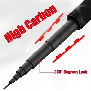 قضيب التدفق التلسكوبي 4.5 م / 5.4 م / 6.3 م / 7.2 م / 8 م / 9 م / 10 م خزان الكربون بركة صيد الصيد رود سوبر خفيفة من الألياف الصلبة قضيب صيد يدوي أعلى 9 مبيعات 8 متر عصا تلسكوبية - رقم 6